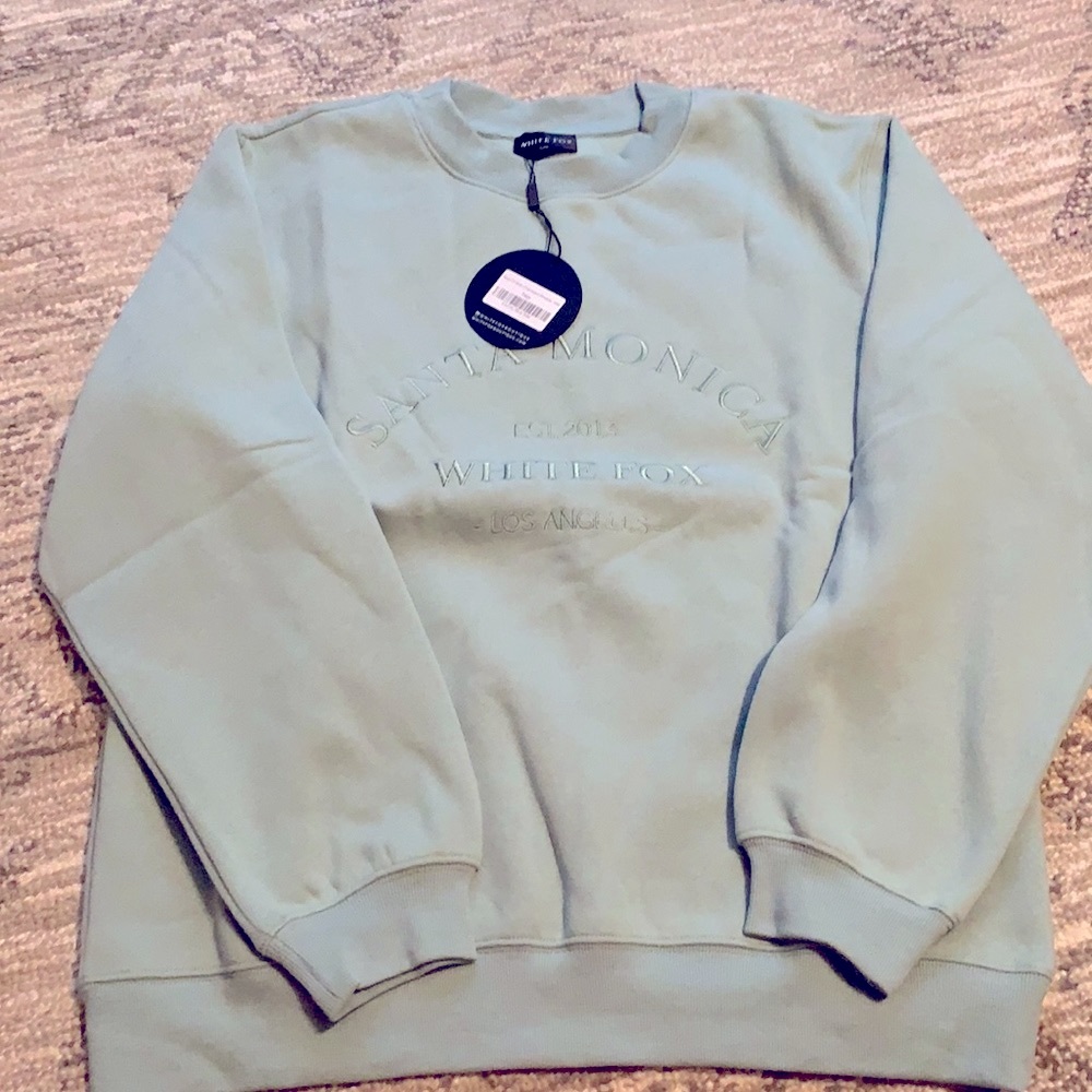 NWT White Fox Boutique Best of Both oversized crew